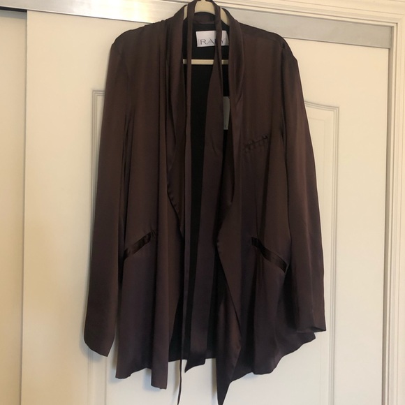 Raey Silk Tailored Jacket Burgundy - Picture 2 of 4